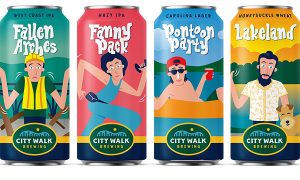 City Walk Beer Label Design