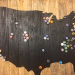 DIY Craft beer cap pallet map